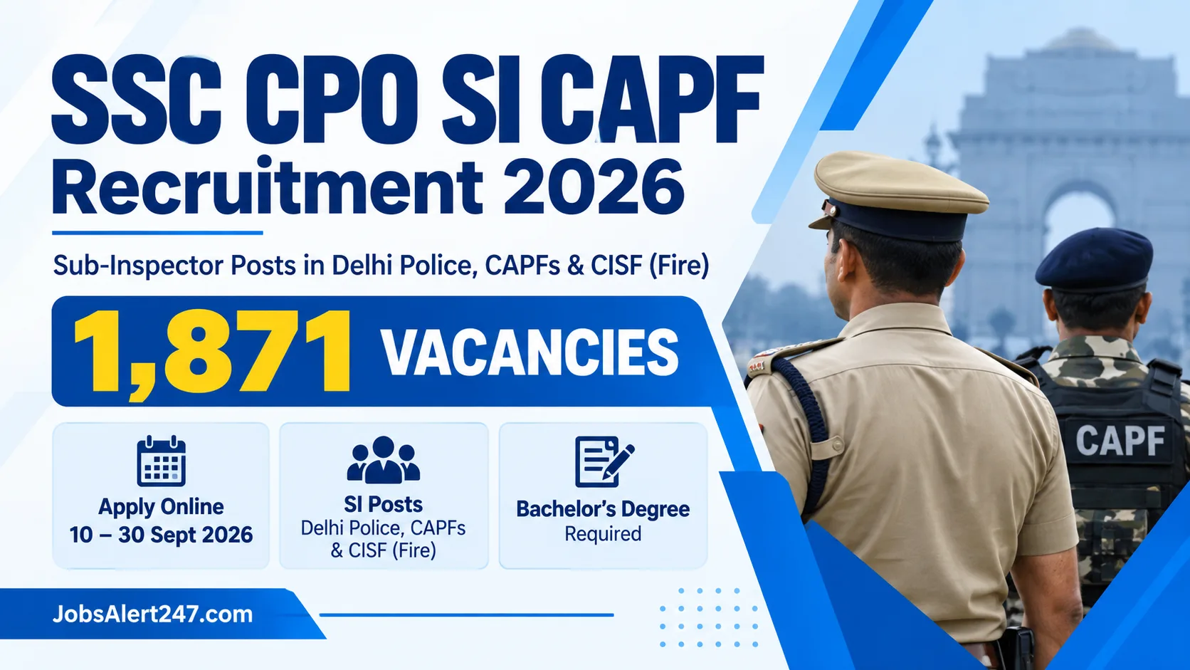 SSC CPO SI CAPF Recruitment 2026 Blogpost Featured Image